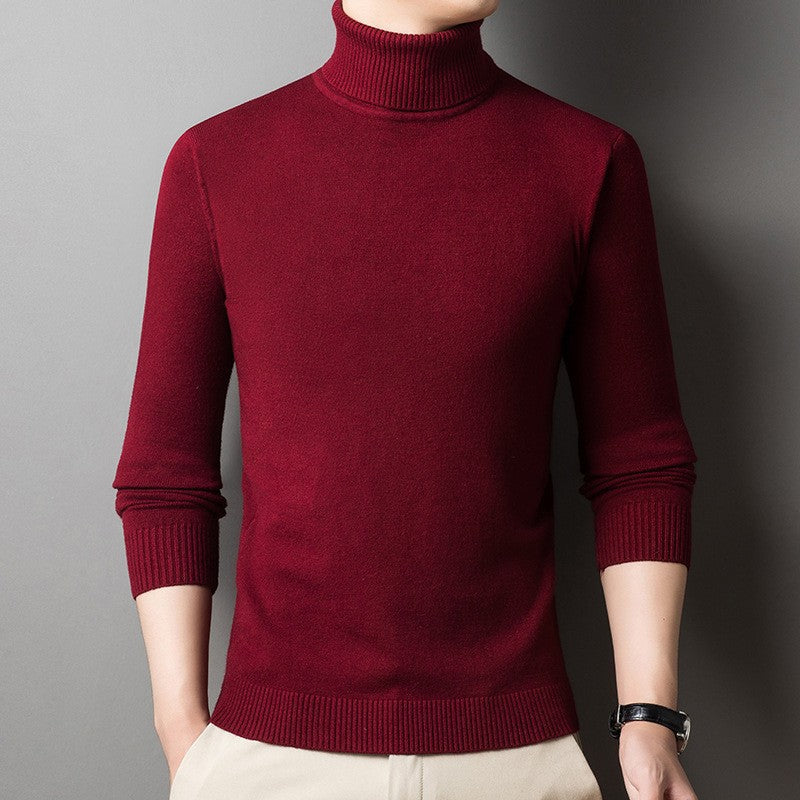 Herren Pullover Rollkragen Slim Fit Modisch