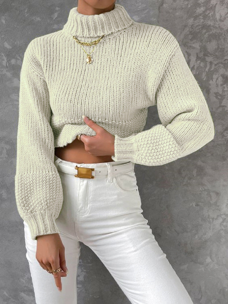 Damen Pullover Modern Voluminöse Ärmel