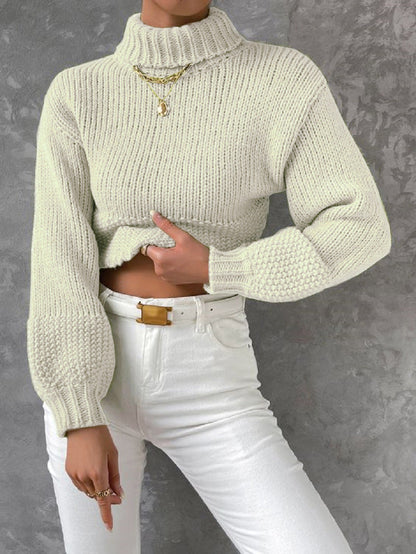Damen Pullover Modern Voluminöse Ärmel