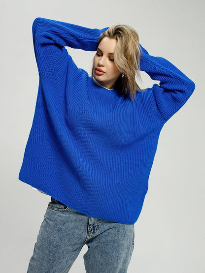Damen Pullover Groß Oversized Strickdesign