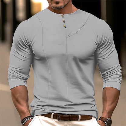 Elegantes Kleid Slim Fit Langärmlig Baumwolle