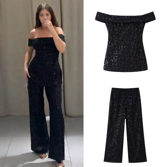 Damen Hose Elegant Spitze Blumenmuster - IdealeKleiden