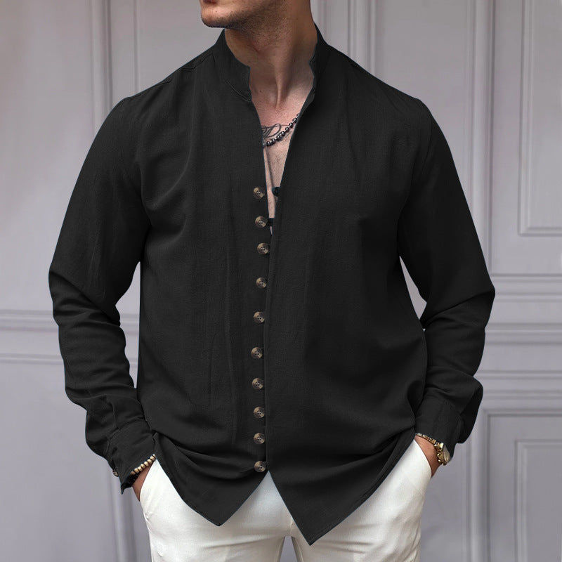 Herren Langarmhemd Modern Knöpfe Elegantes Design
