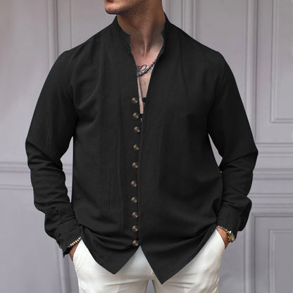 Herren Langarmhemd Modern Knöpfe Elegantes Design