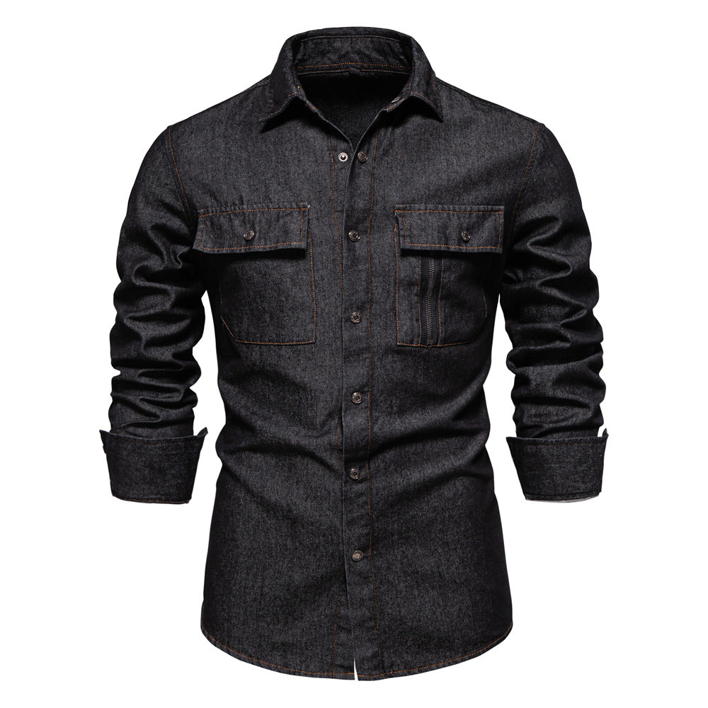 Herren Jeanshemd Modern Stil