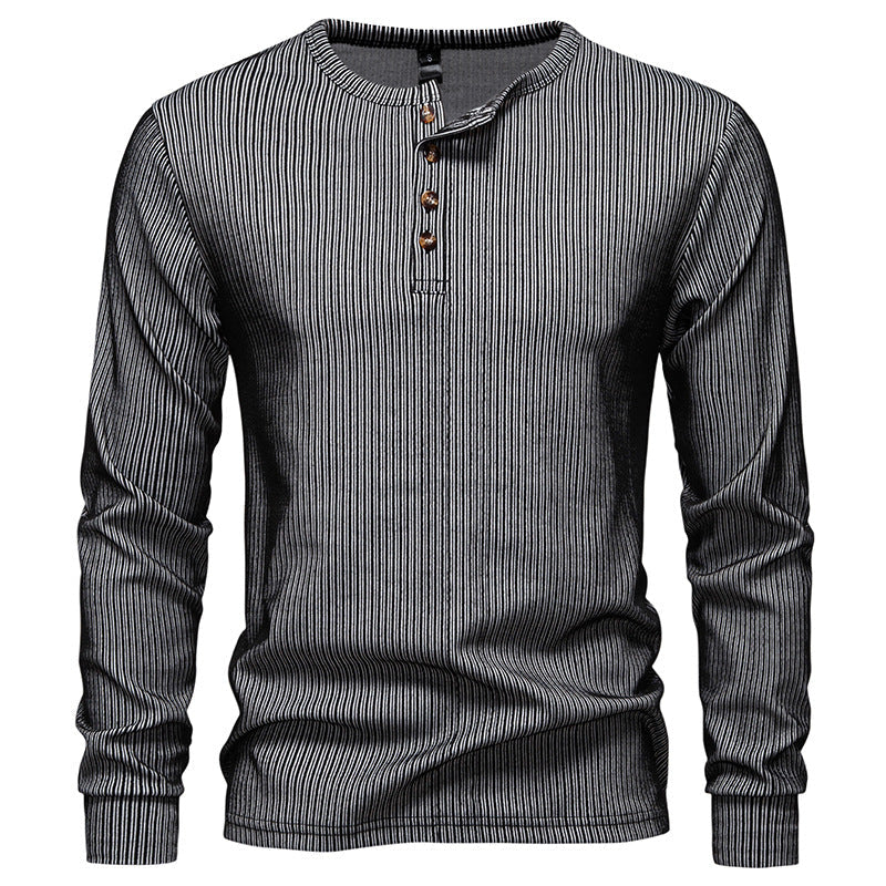 Herren Langarm Hemd Streifenmuster Modern Style
