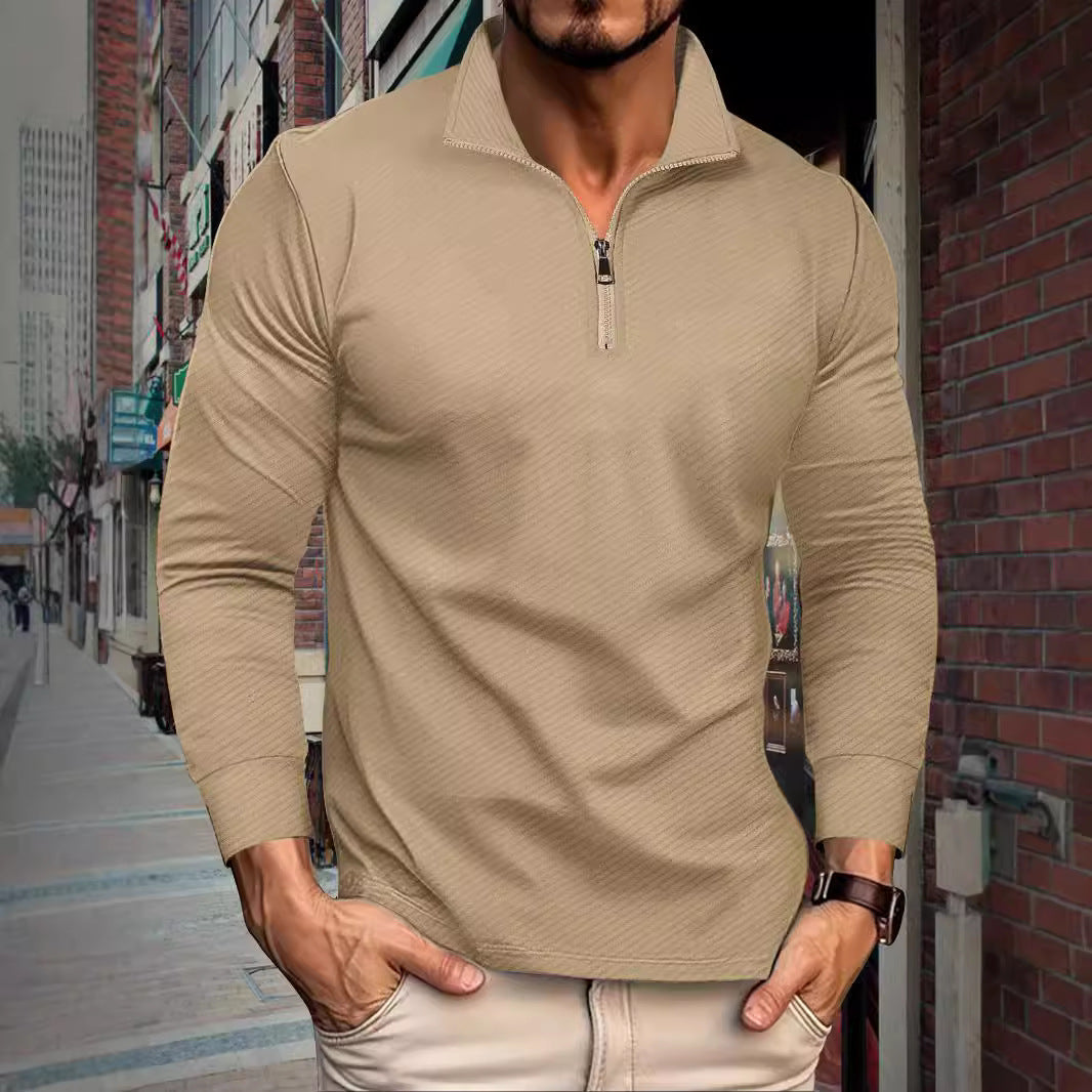 Herren Sportpullover Kurz Reißverschluss Modern Fit