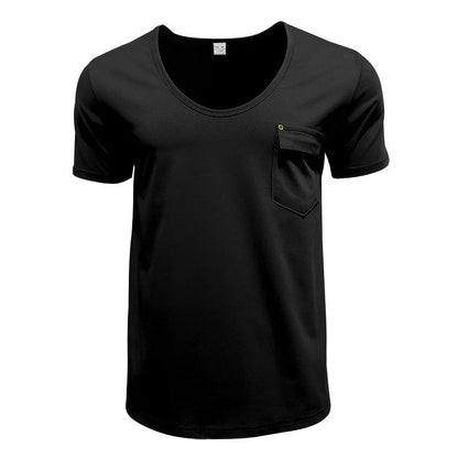 Herren Sport T-Shirt atmungsaktiv mit Brusttasche