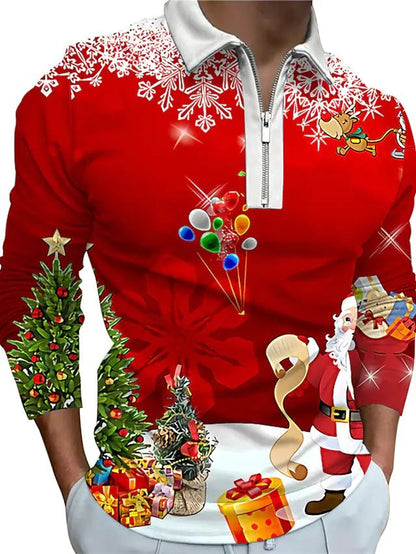 Weihnachtliches Langarmshirt Herren Festlich Geschenkidee