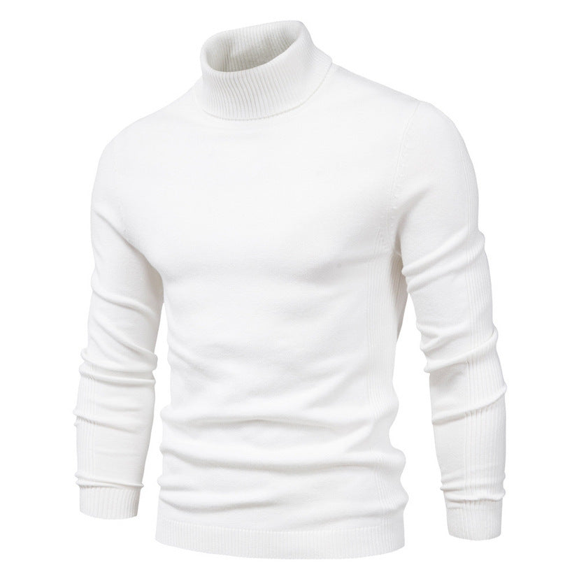 Herren Rollkragenpullover Feinwolle Elegantes Design