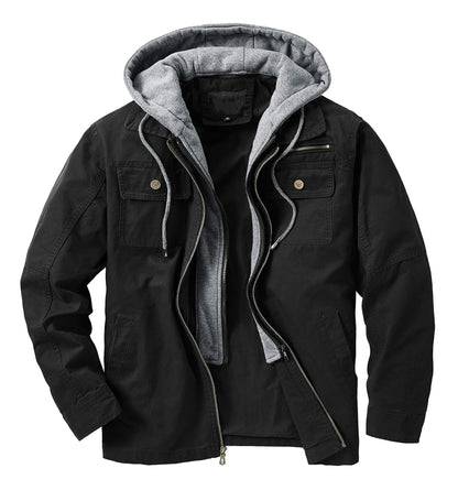 Herren Übergangsjacke Funktionell mit Kapuze und Taschen