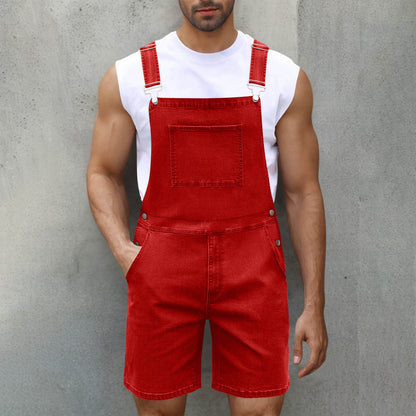 Herren Latzhose Denim Bequem Mit Taschen