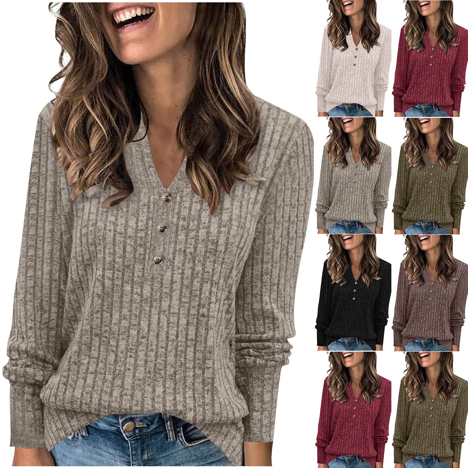 Damen Langarm Pullover Elegante Oversize - IdealeKleiden