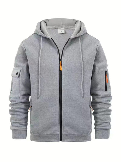 Herren Outdoor Jacke Praktisch Reißverschluss Taschen