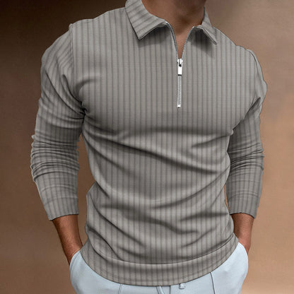 Herren Poloshirt Modern Reißverschluss Style
