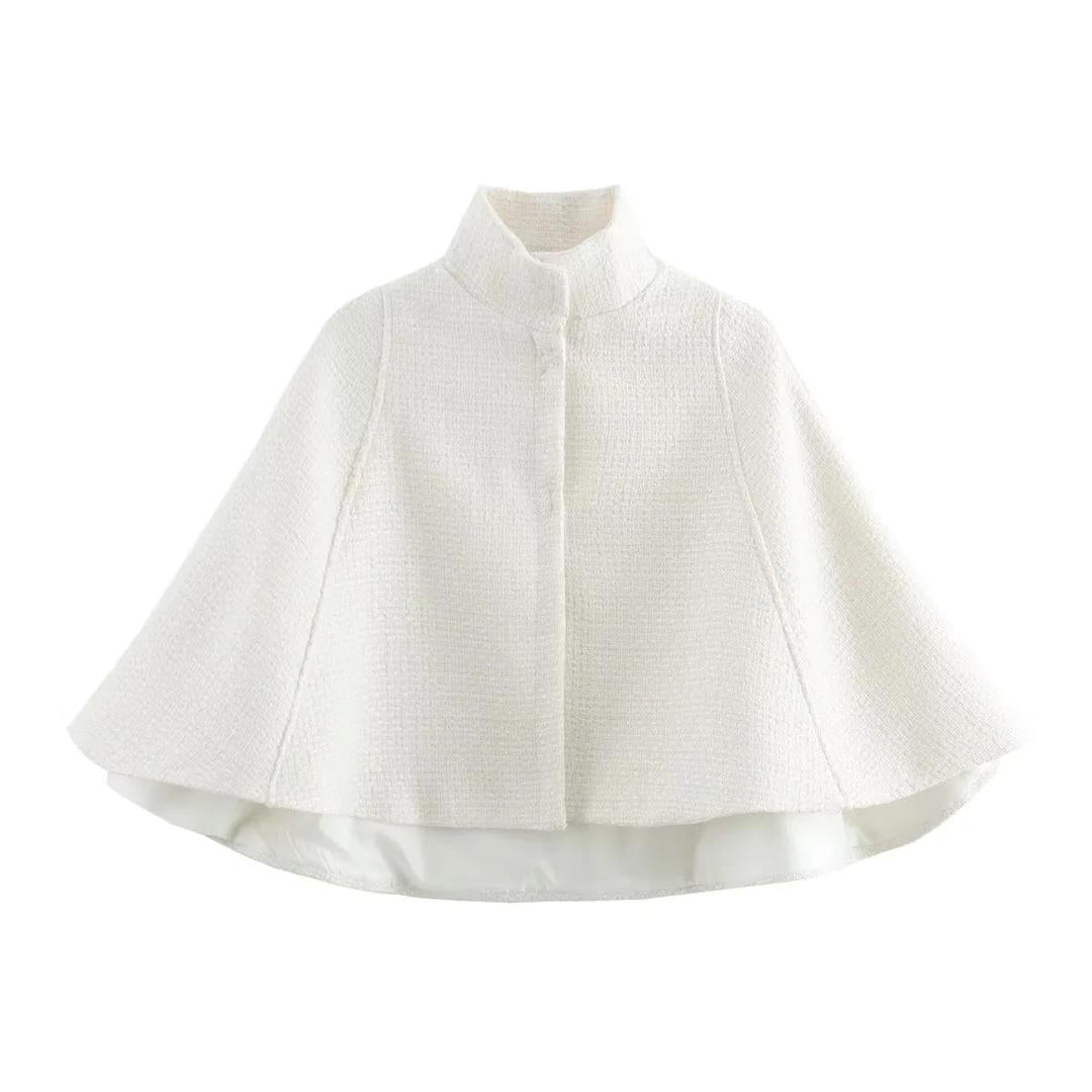 Damen Umhangjacke Elegant Strukturiert