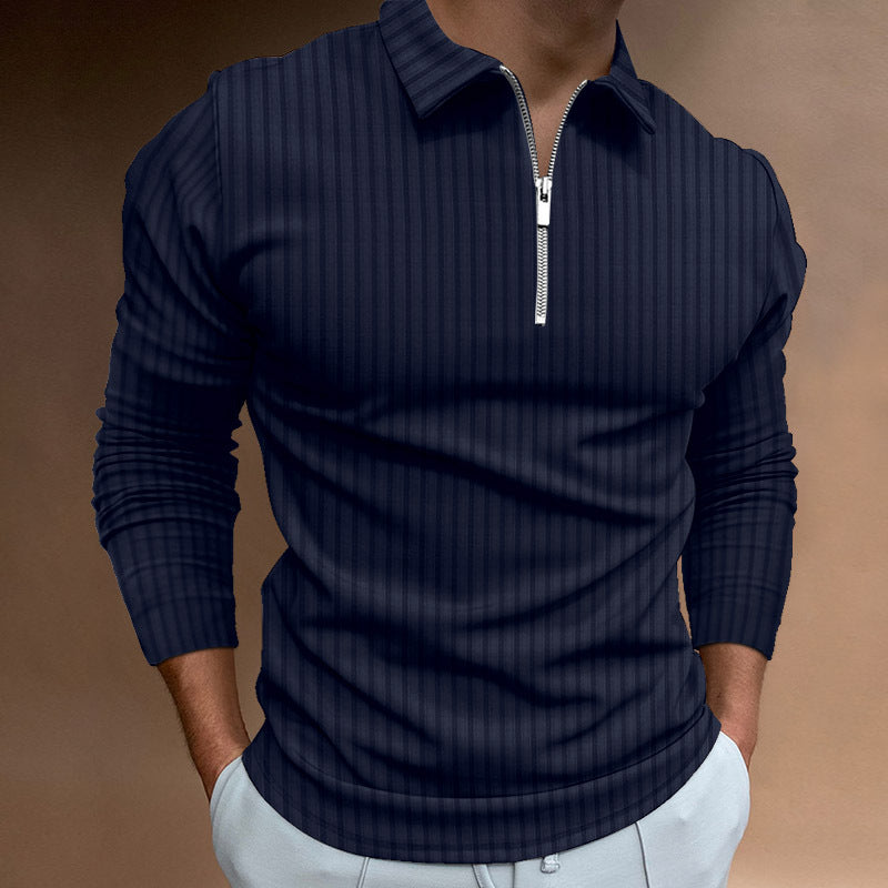 Herren Poloshirt Modern Reißverschluss Style
