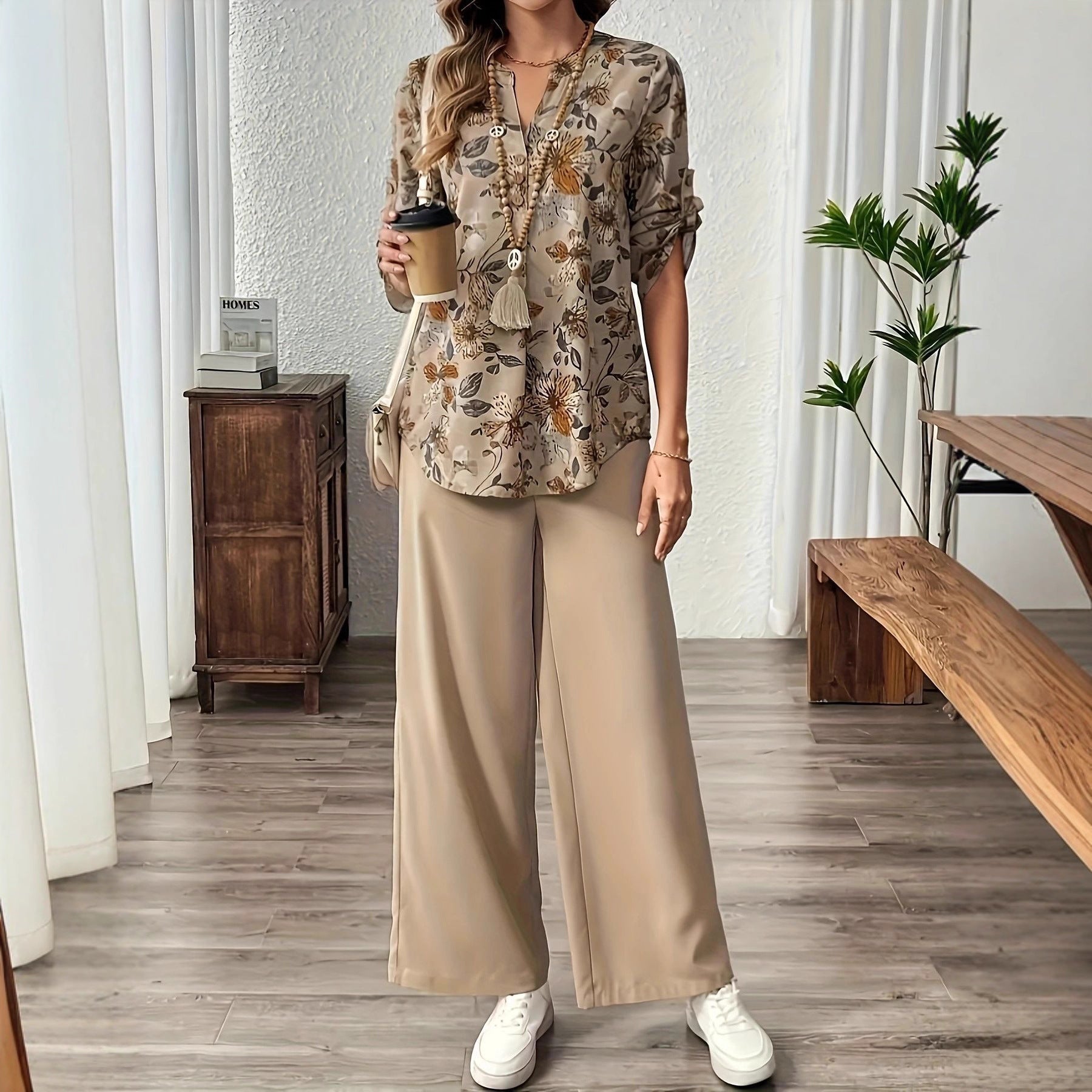 Damenbluse Elegant Floral Sommer - IdealeKleiden