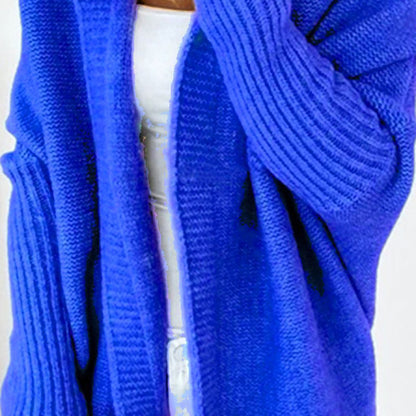 Damen Strickpullover Lässig Offen Vorne