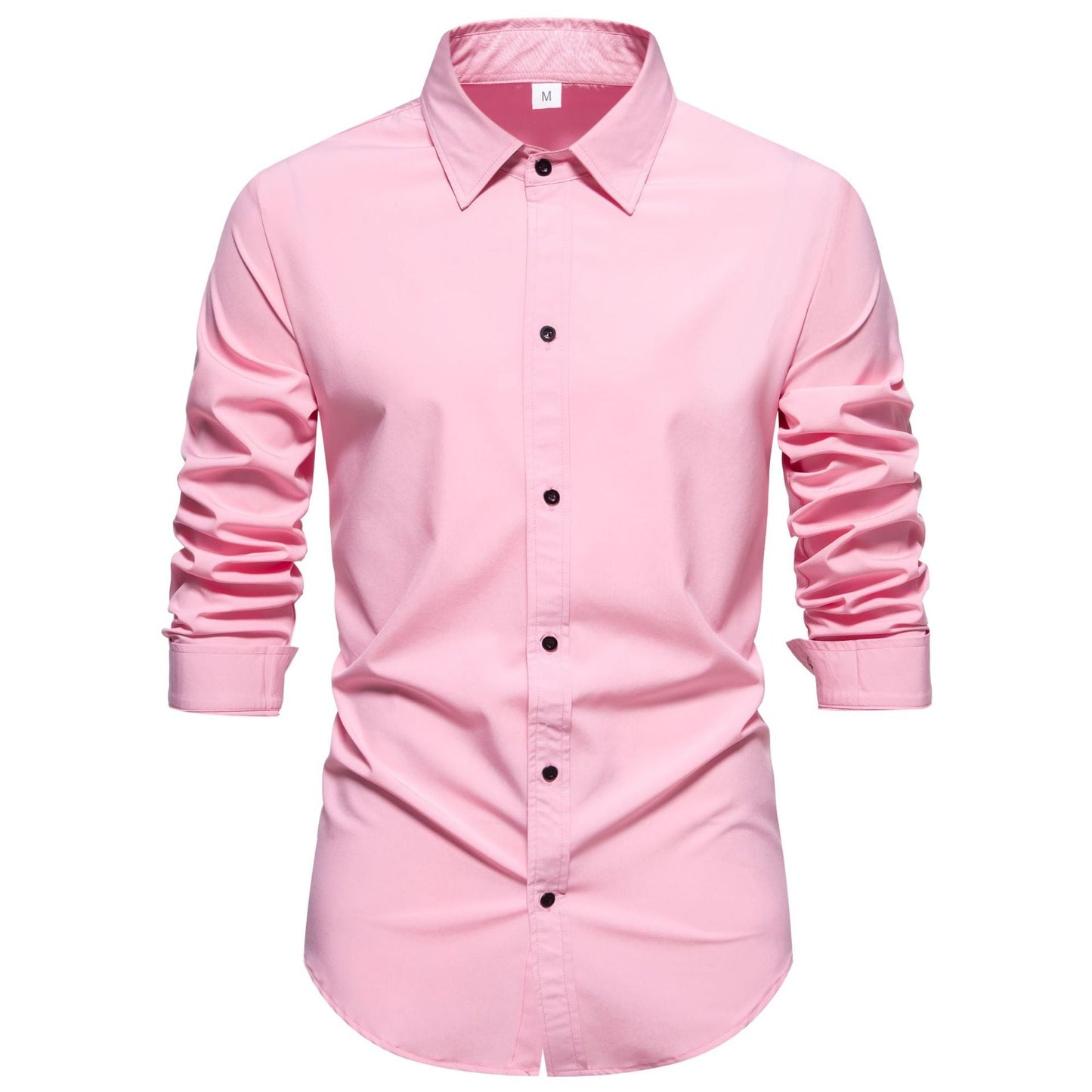 Herren Langarmhemd Baumwolle Moderner Schnitt