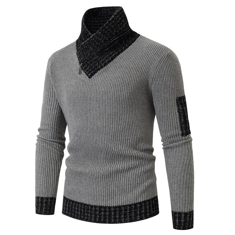 Herren Pullover Asymmetrisch Struktur Design