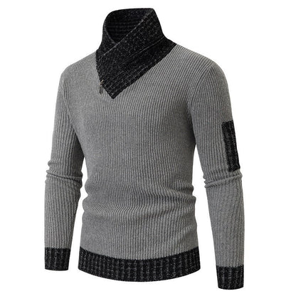 Herren Pullover Asymmetrisch Struktur Design