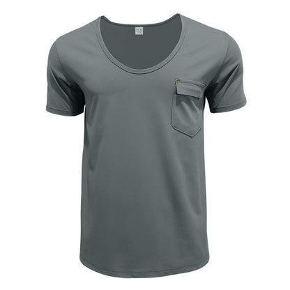 Herren Sport T-Shirt atmungsaktiv mit Brusttasche