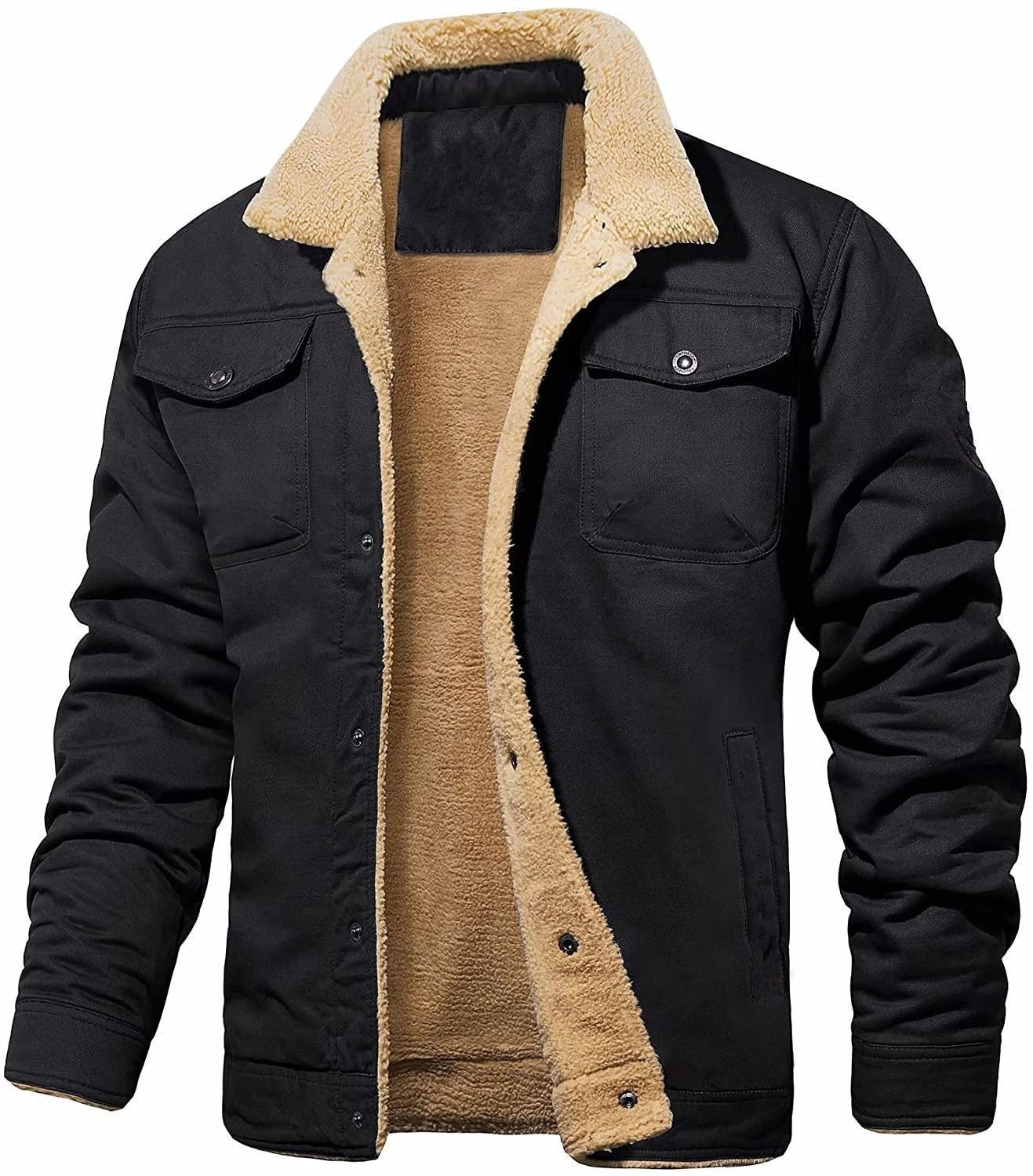 Herren Outdoor-Jacke Warm Isoliert Umlegekragen
