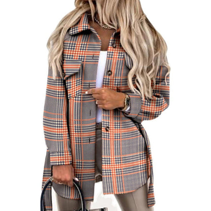 Damen Oversized Flanell Hemdenjacke Weich und Bequem