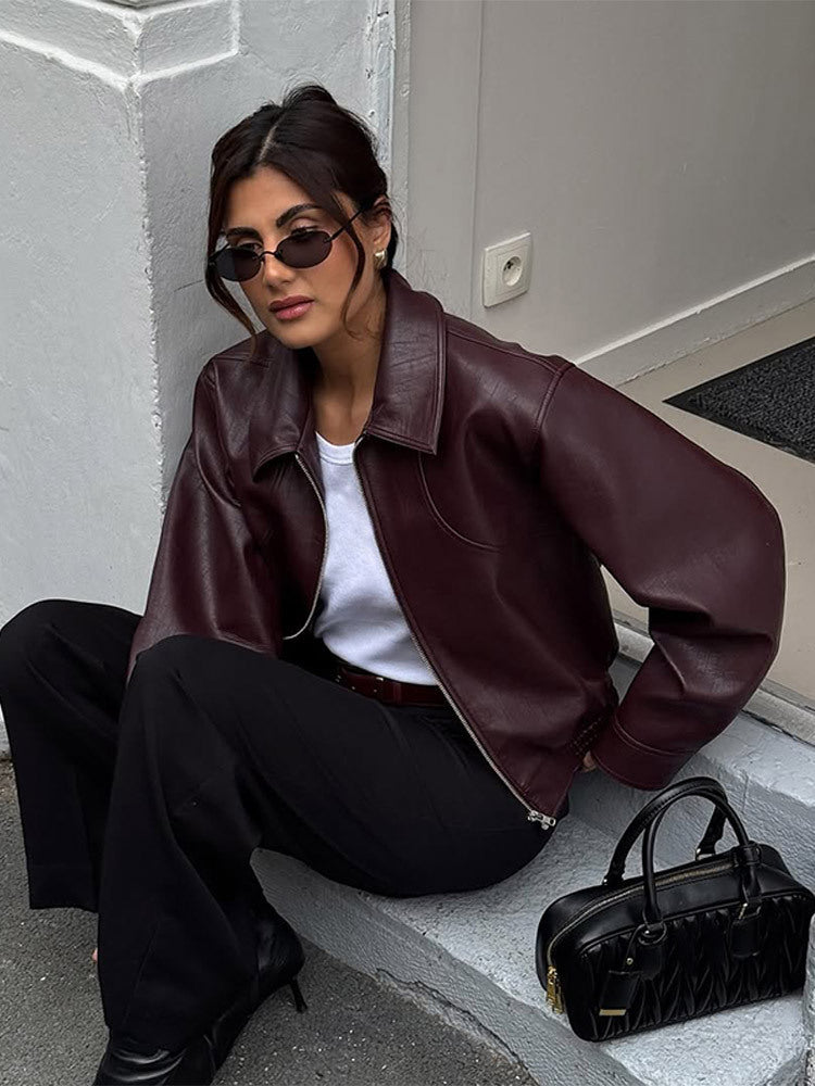 Damen Oversized Jacke Elegant Großzügig Schnitt