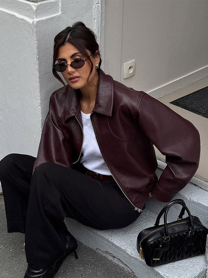 Damen Oversized Jacke Elegant Großzügig Schnitt