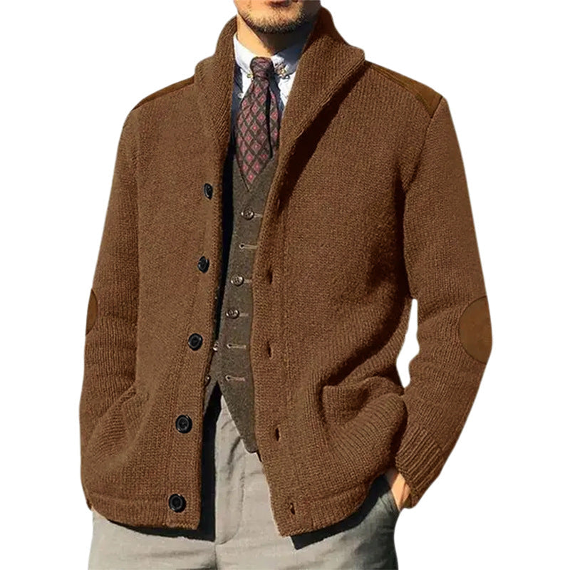 Herren Strickcardigan Soft Moderner Schalkragen