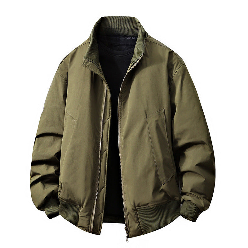 Herren Lederjacke Elegant Slim Fit Design - IdealeKleiden