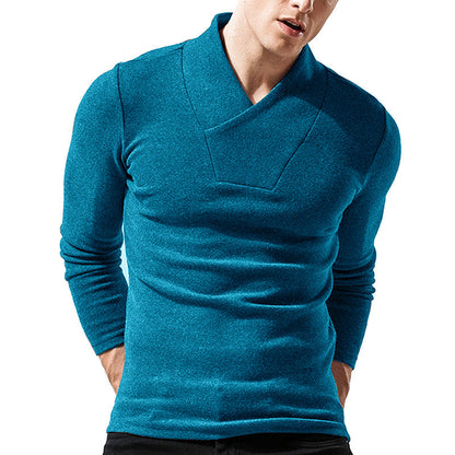 Elegantes Kleid Slim Fit Wolle Asymmetrischer Ausschnitt - IdealeKleiden