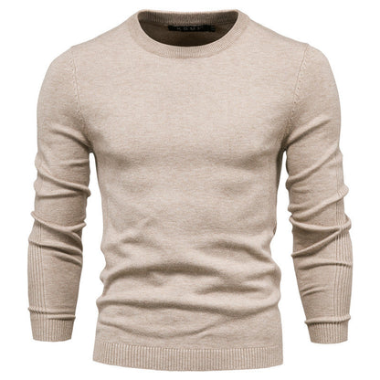Herren Pullover Rundhals Baumwolle Elegantes Design - IdealeKleiden