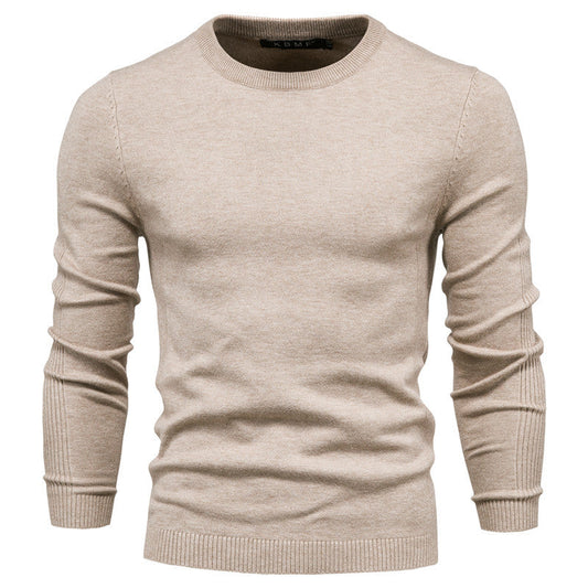 Herren Pullover Rundhals Baumwolle Elegantes Design - IdealeKleiden