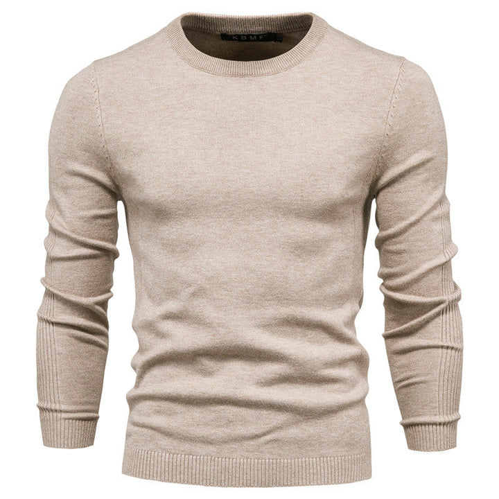 Herren Pullover Rundhals Baumwolle Elegantes Design - IdealeKleiden