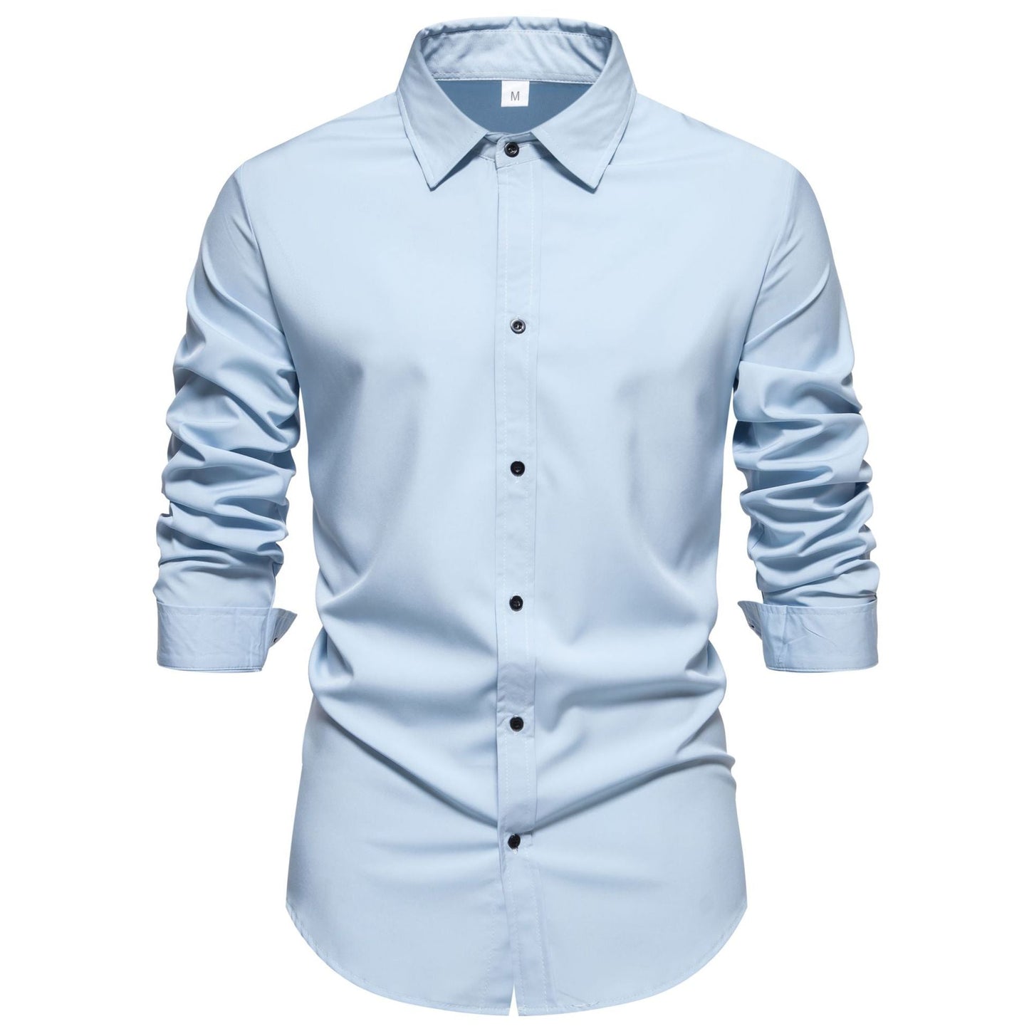 Herren Langarmhemd Baumwolle Moderner Schnitt