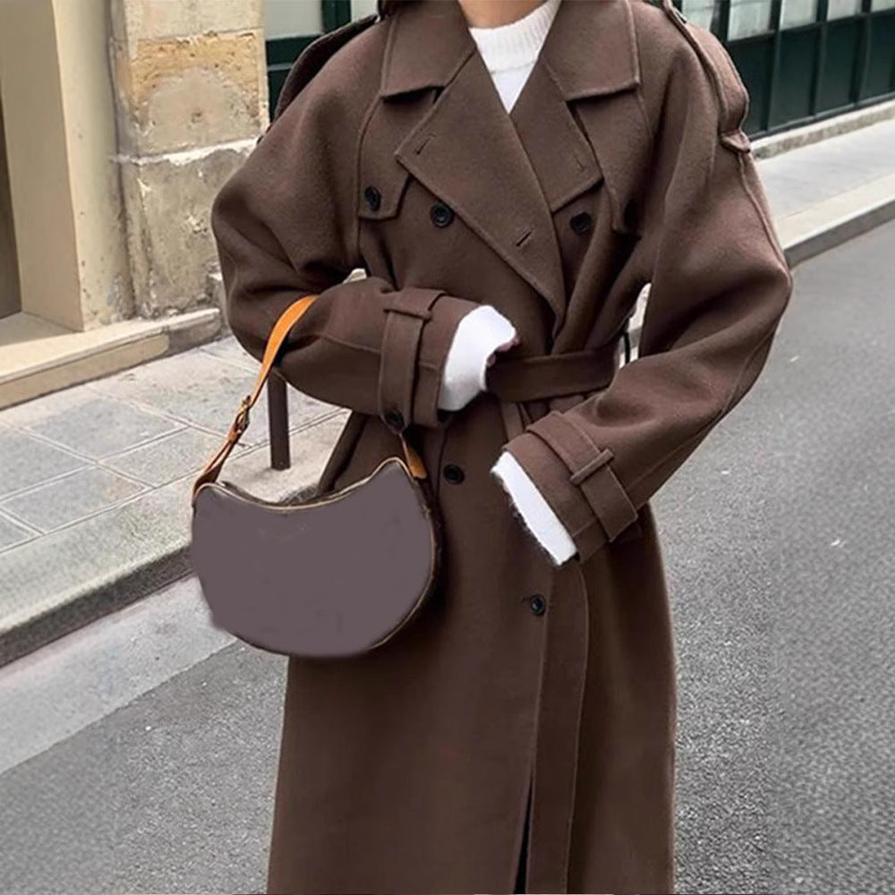 Damen Wintermantel Oversize Elegant mit Taschen - IdealeKleiden