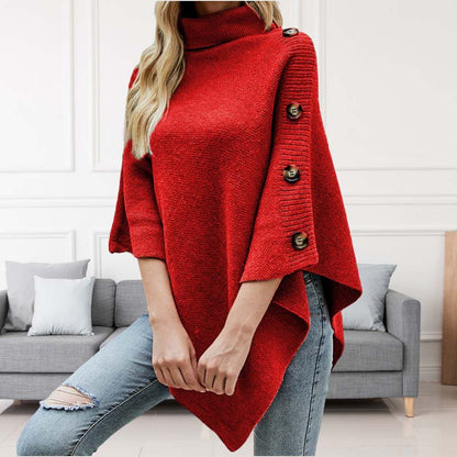 Stylischer Poncho Akryl Warm und Elegant