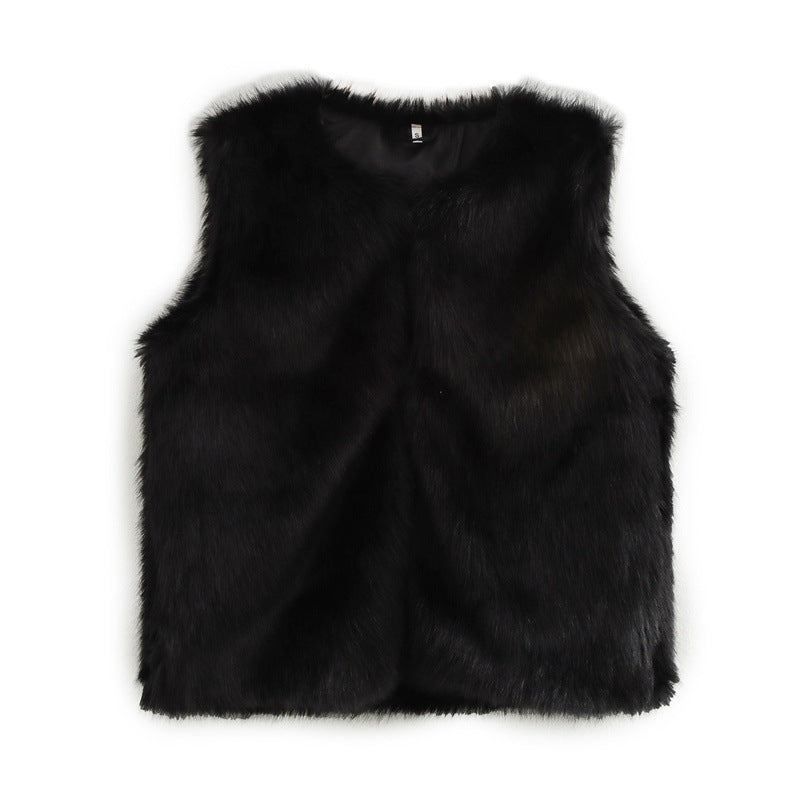 Weiche Damenweste Kunstfell Elegant Damenjacke