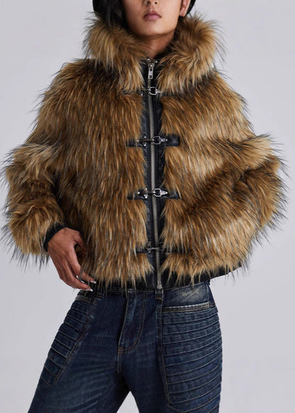 Luxe Kunstpelz Jacke Elegantes Design