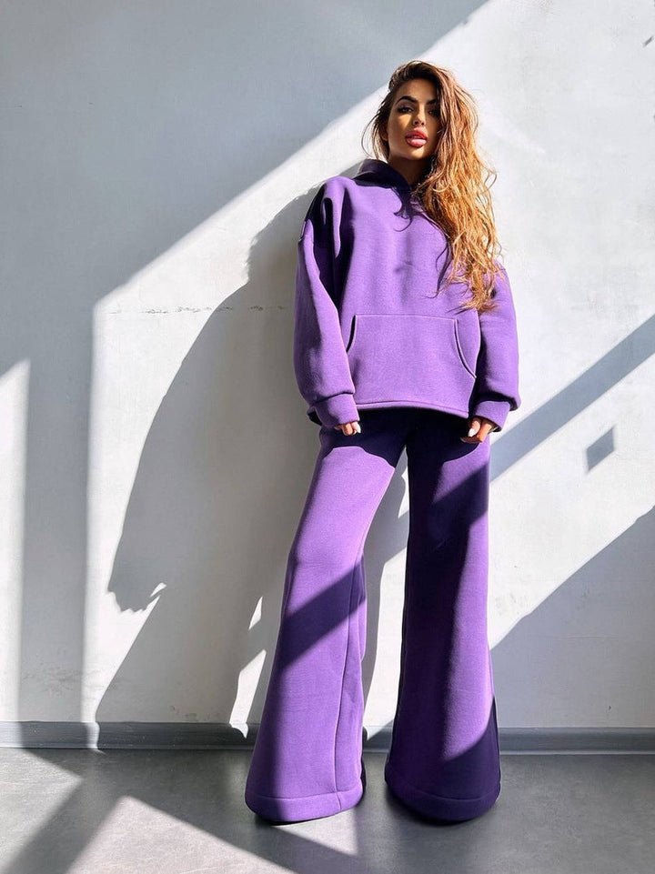 Damen Hoodie Oversized &amp; Weite Jogginghose Set