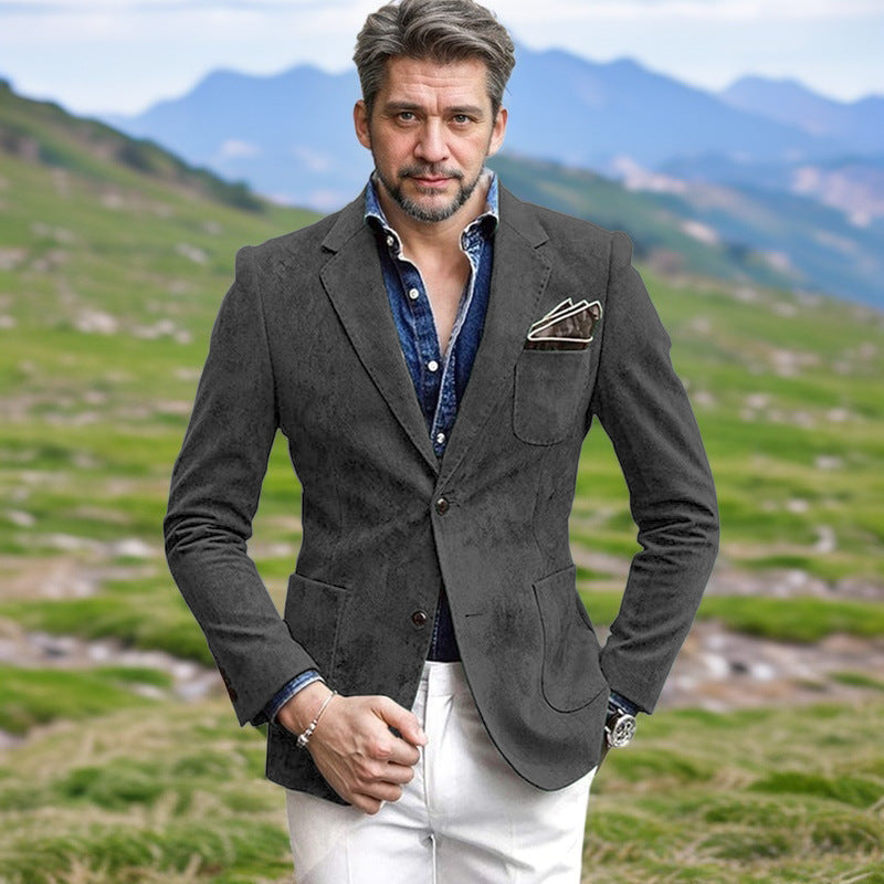 Herren Blazer Samt Elegant Schnitt