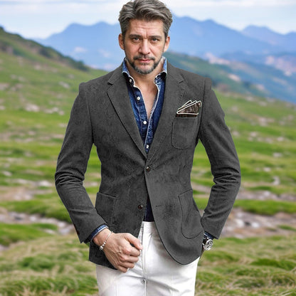 Herren Blazer Samt Elegant Schnitt