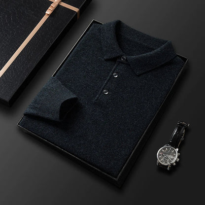 Herren Polopullover Strick Modern