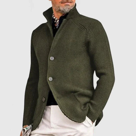 Herren Cardigan Modern Knopfverschluss - IdealeKleiden