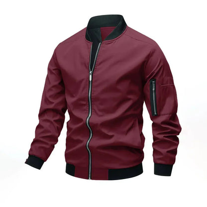 Herren Bomberjacke Modern Lederlook