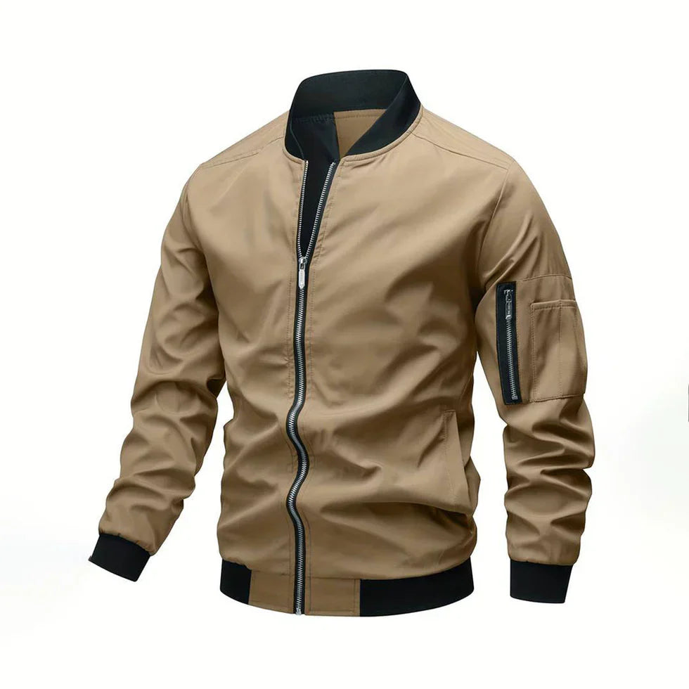 Herren Bomberjacke Modern Lederlook