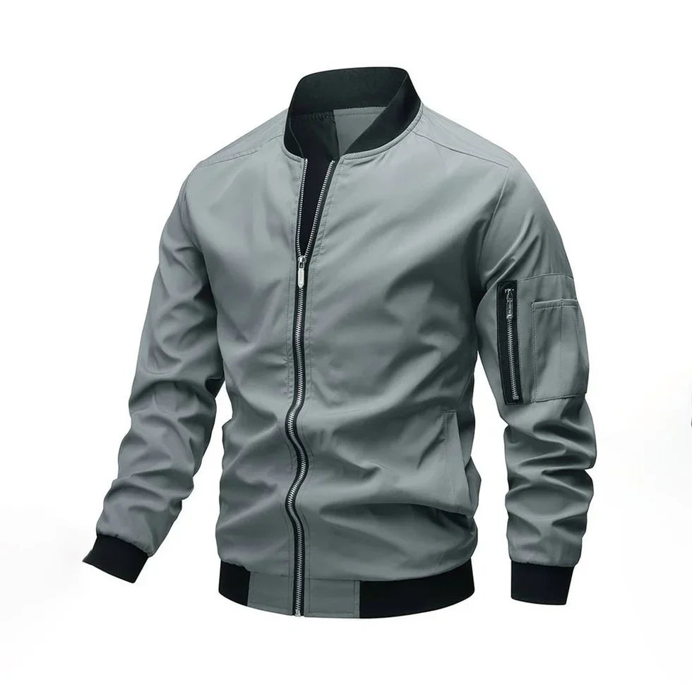 Herren Bomberjacke Modern Lederlook